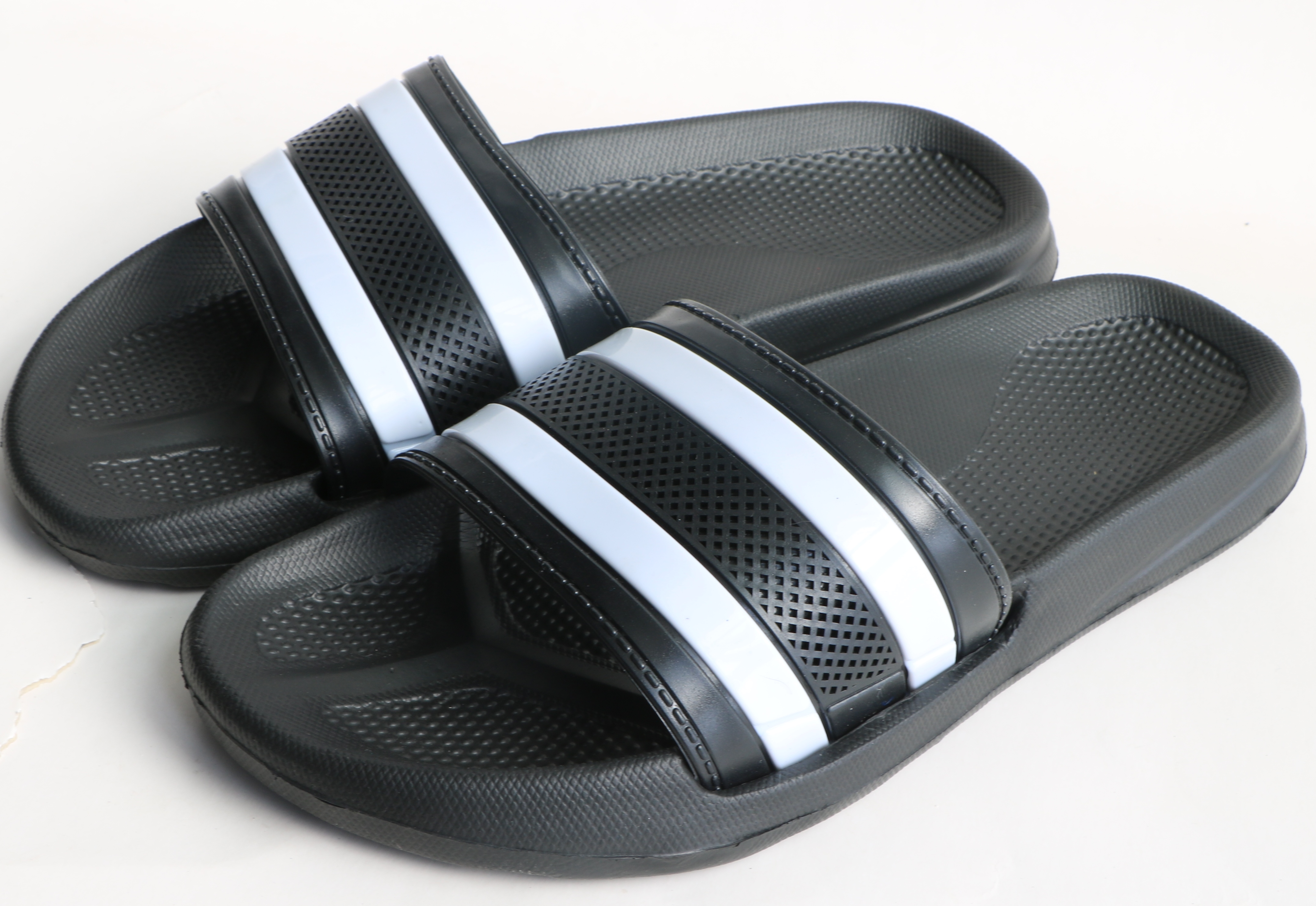 Badesandal Sort/Hvid