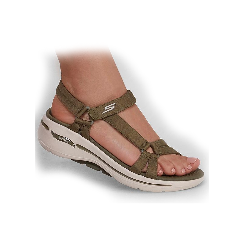 140223-01-Skechers-womens-go-walk-arch-fit-sandal-olivenfra-reporto