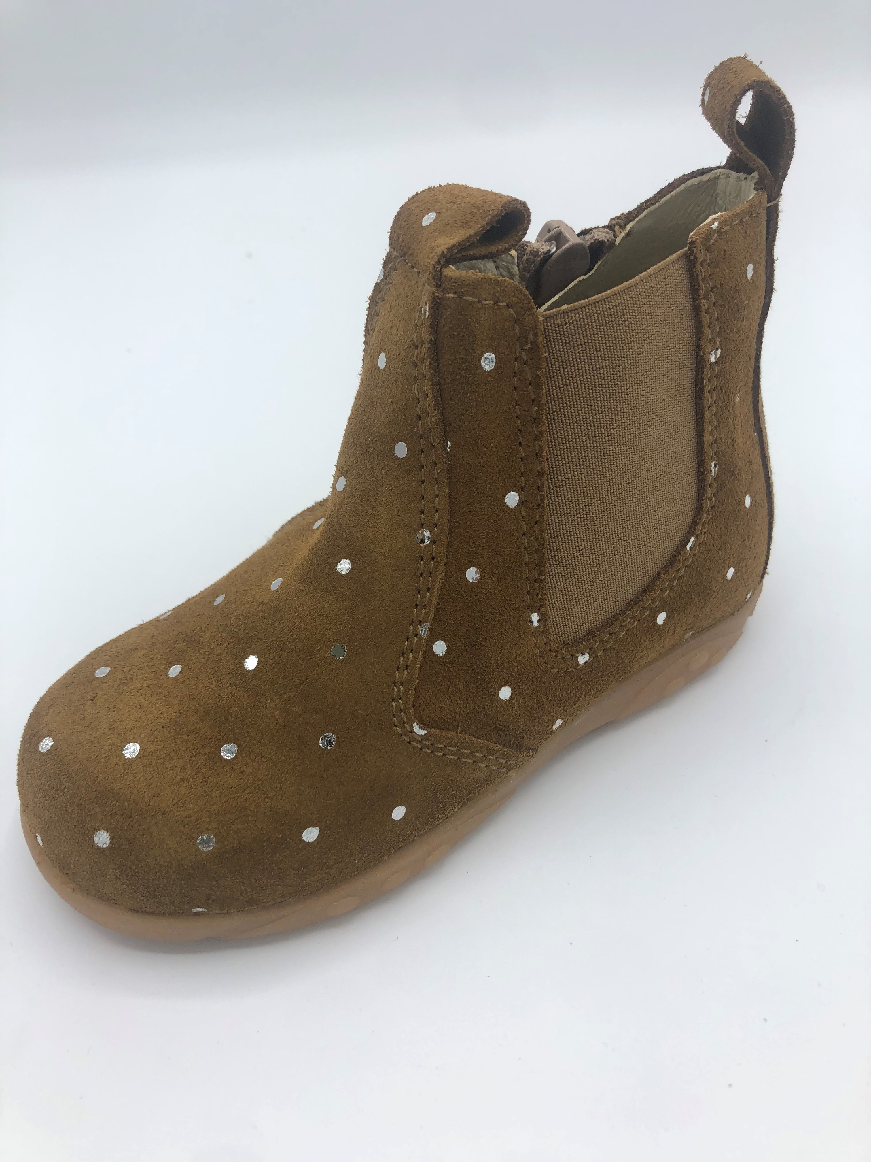 Pom Pom Støvle M/Elastik Camel Gold Dot