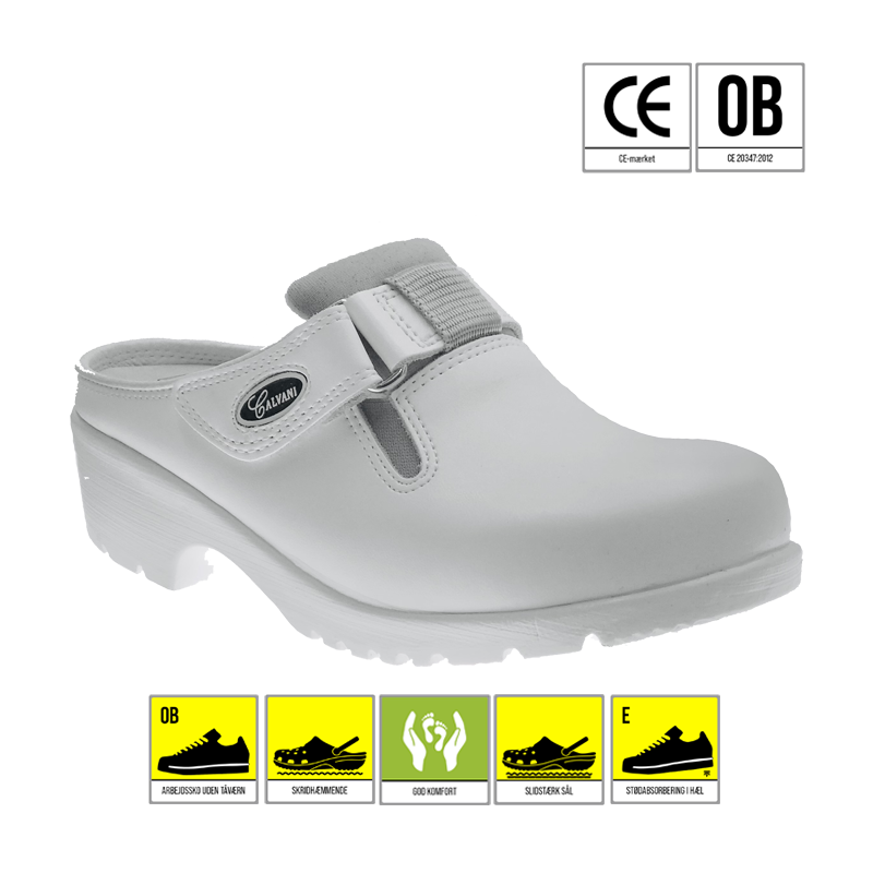 CALVANI 2520 CLOGS ÅBEN VELCRO HVID
