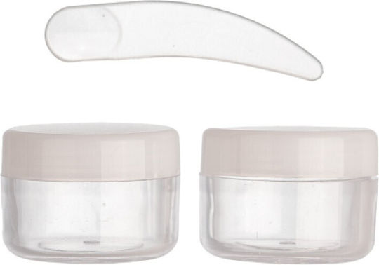 Rejse Plastik Krukker 50 ml. - 2 stk.