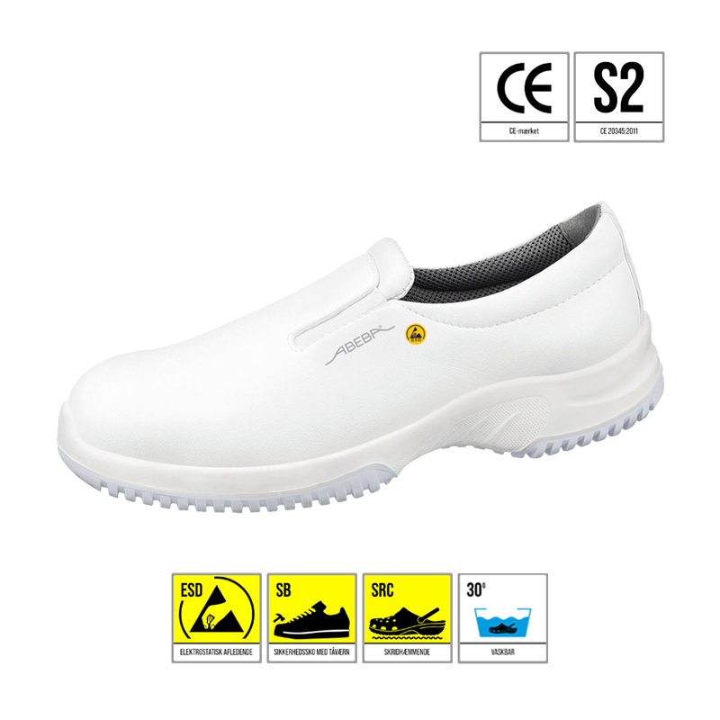 ABEBA 31740 UNI6 SIKKERHEDSSKO HVID