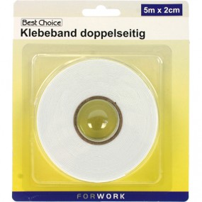 Tape Dobbeltklæbende 5 M X 20 Mm