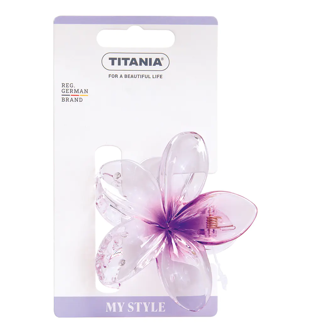 Titania Faldklemme Blomst Pink 7 cm