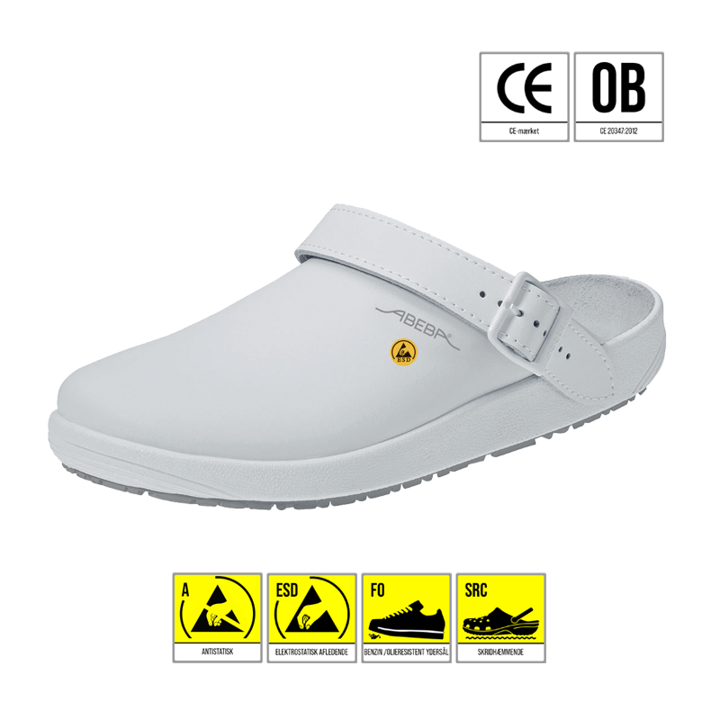 ABEBA CLOGS HVID ESD
