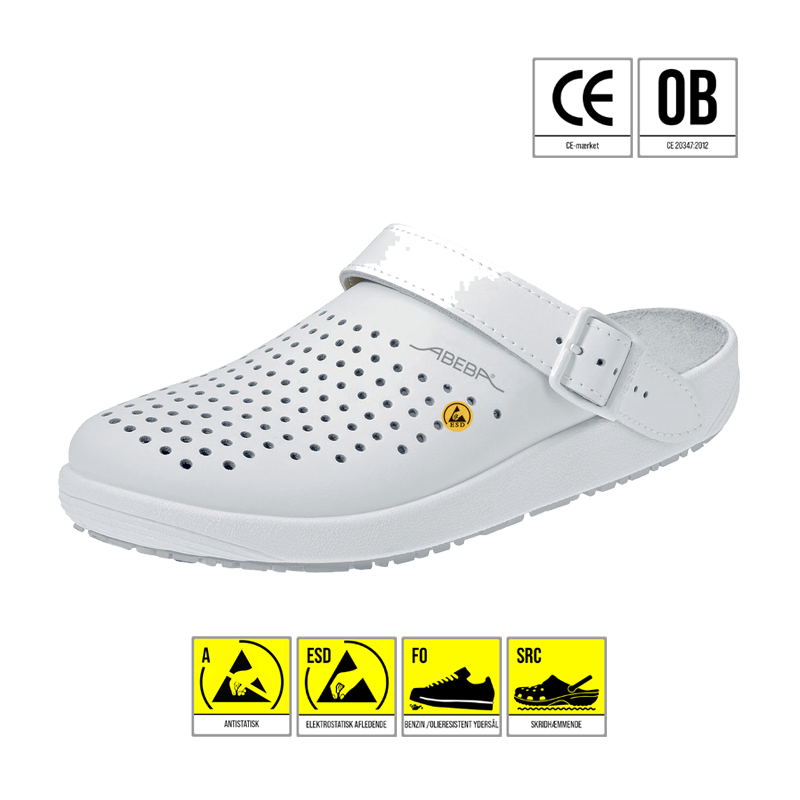 ABEBA CLOGS HVID ESD