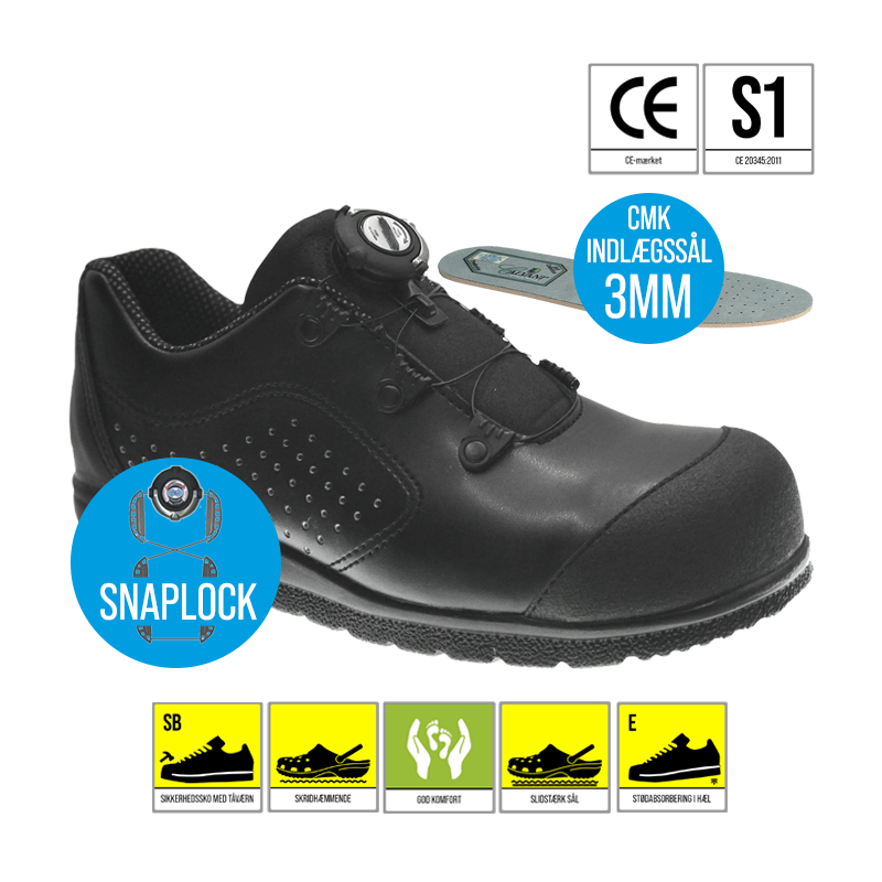 CALVANI 6311 SKO SNAP/TÅKAPPE SORT