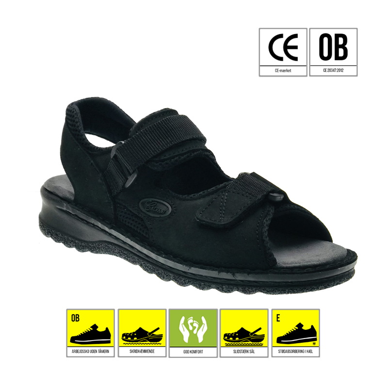 CALVANI 7080 SANDAL HÆLREM VELCR SORT