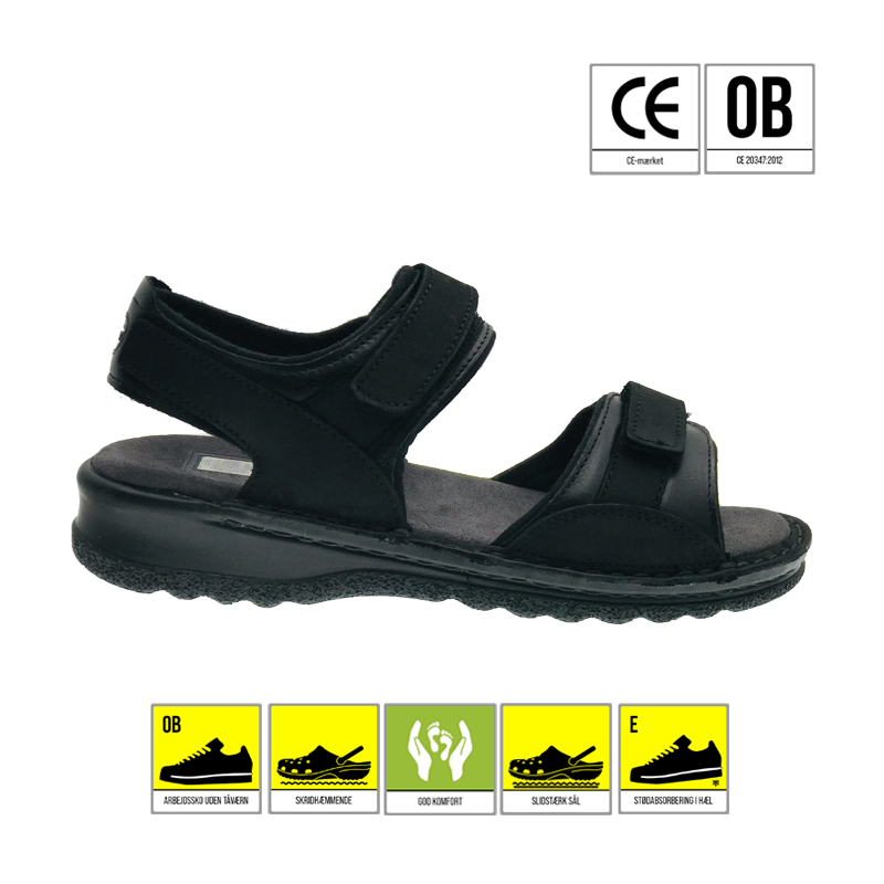 710093-01-Reporto-arbejdssko-sandal-med-velcro-sort-fra-reporto