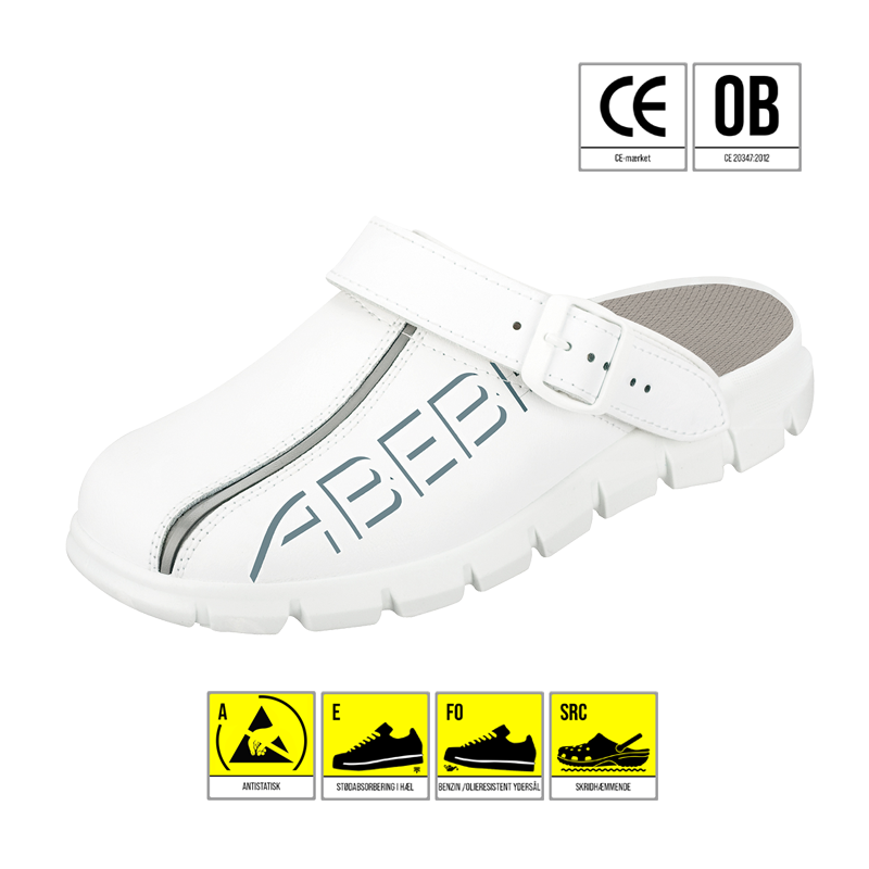 ABEBA CLOGS HVID/GRÅ