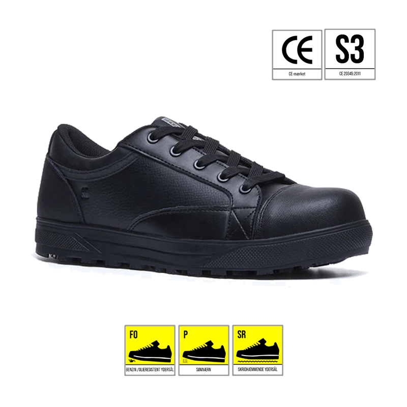 Shoes for Crews Fergus Sort m/tåkappe