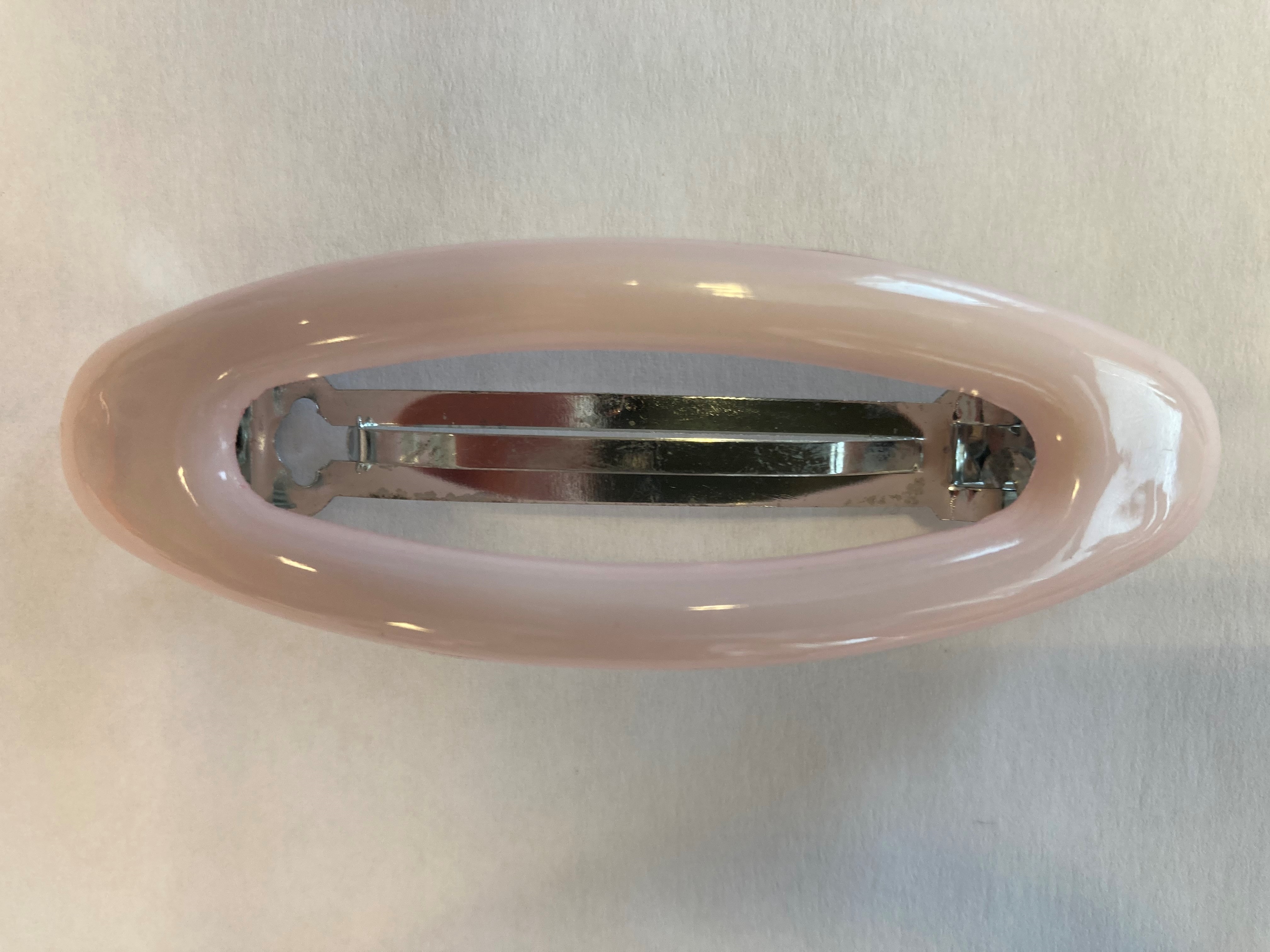 Hårspænde Oval Sart Rosa
